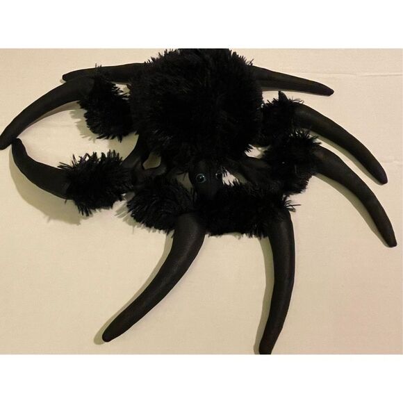 Folkmanis Black Plush Spider puppet Black Hand Glove Puppet Movie Prop Eight Leg - Picture 7 of 13